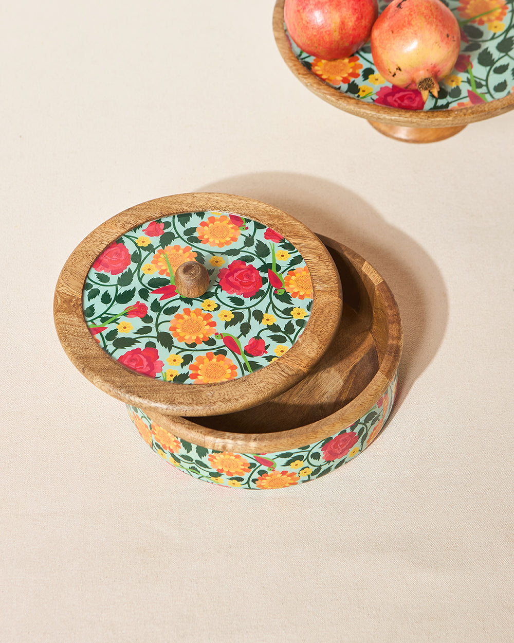 Rani Bagh Wooden Roti Box, 8