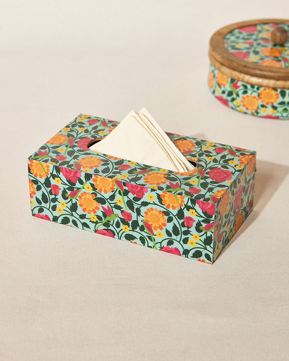 Rani Bagh Tissue Box, 9"x5" | Palace Memoirs