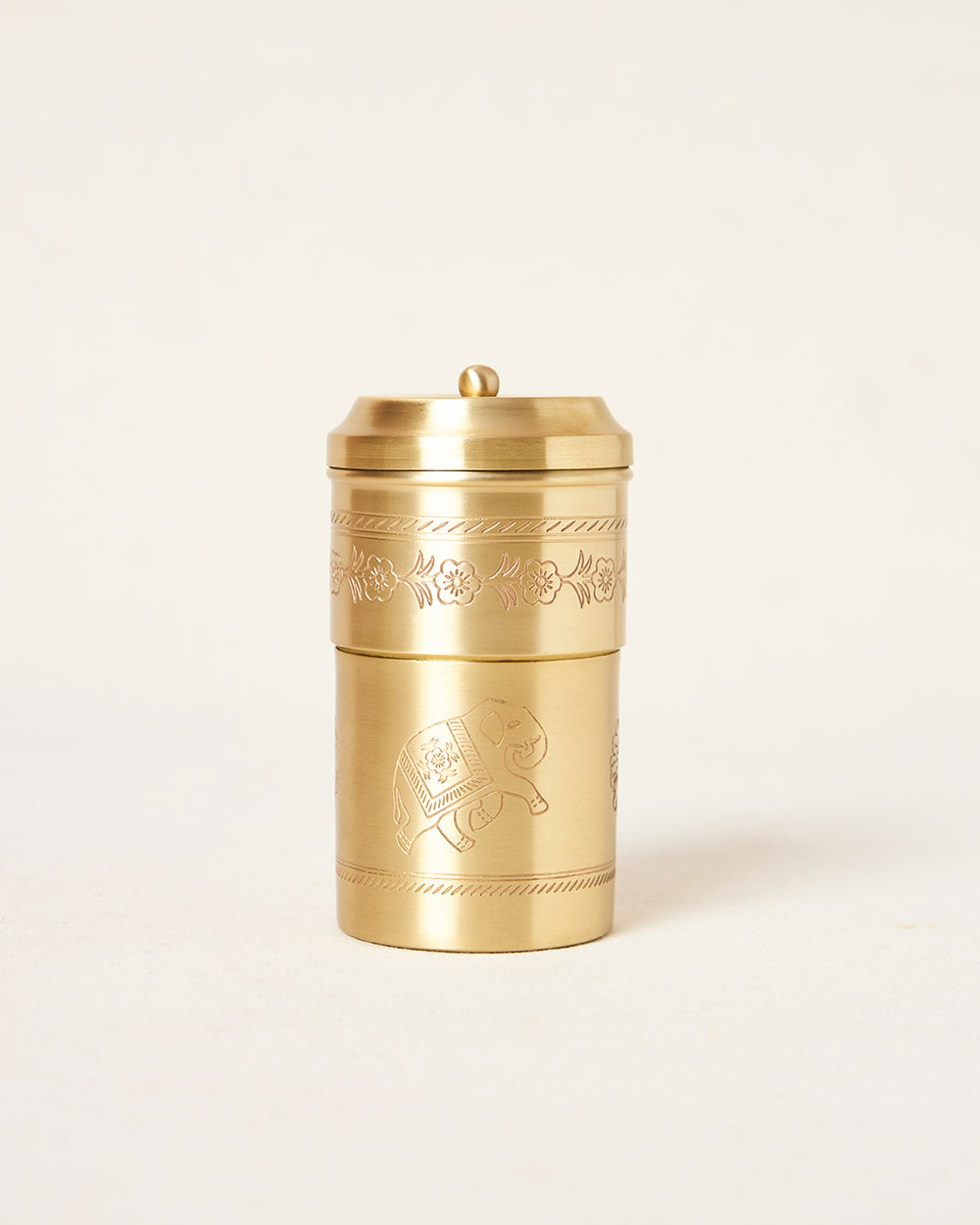Royal Tusker Brass Filter Coffee Maker, 180ml | Palace Memoirs
