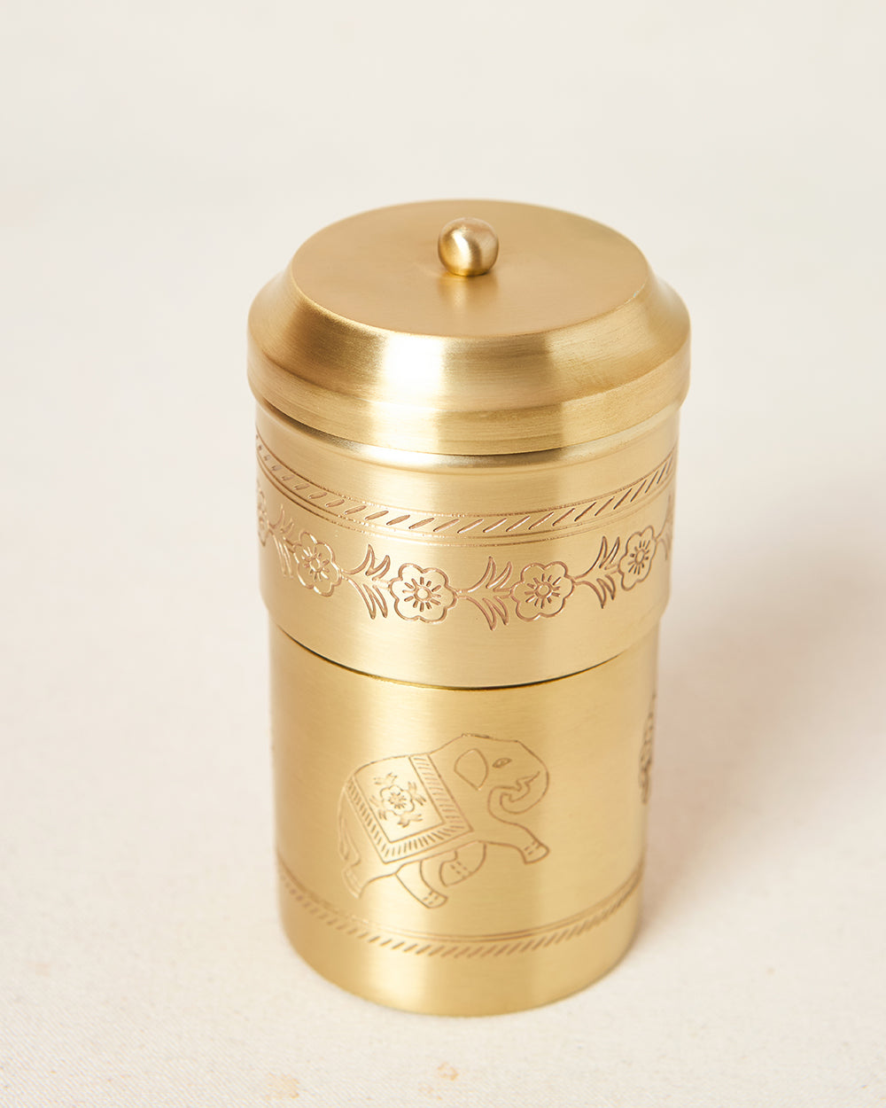 Royal Tusker Brass Filter Coffee Maker, 180ml | Palace Memoirs