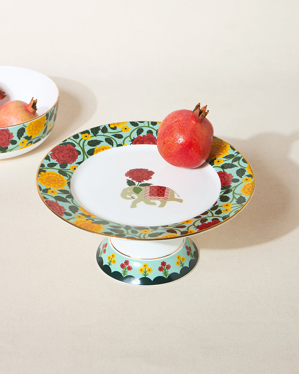 Royal Tusker Cake Stand , 10"dia | Palace Memoirs