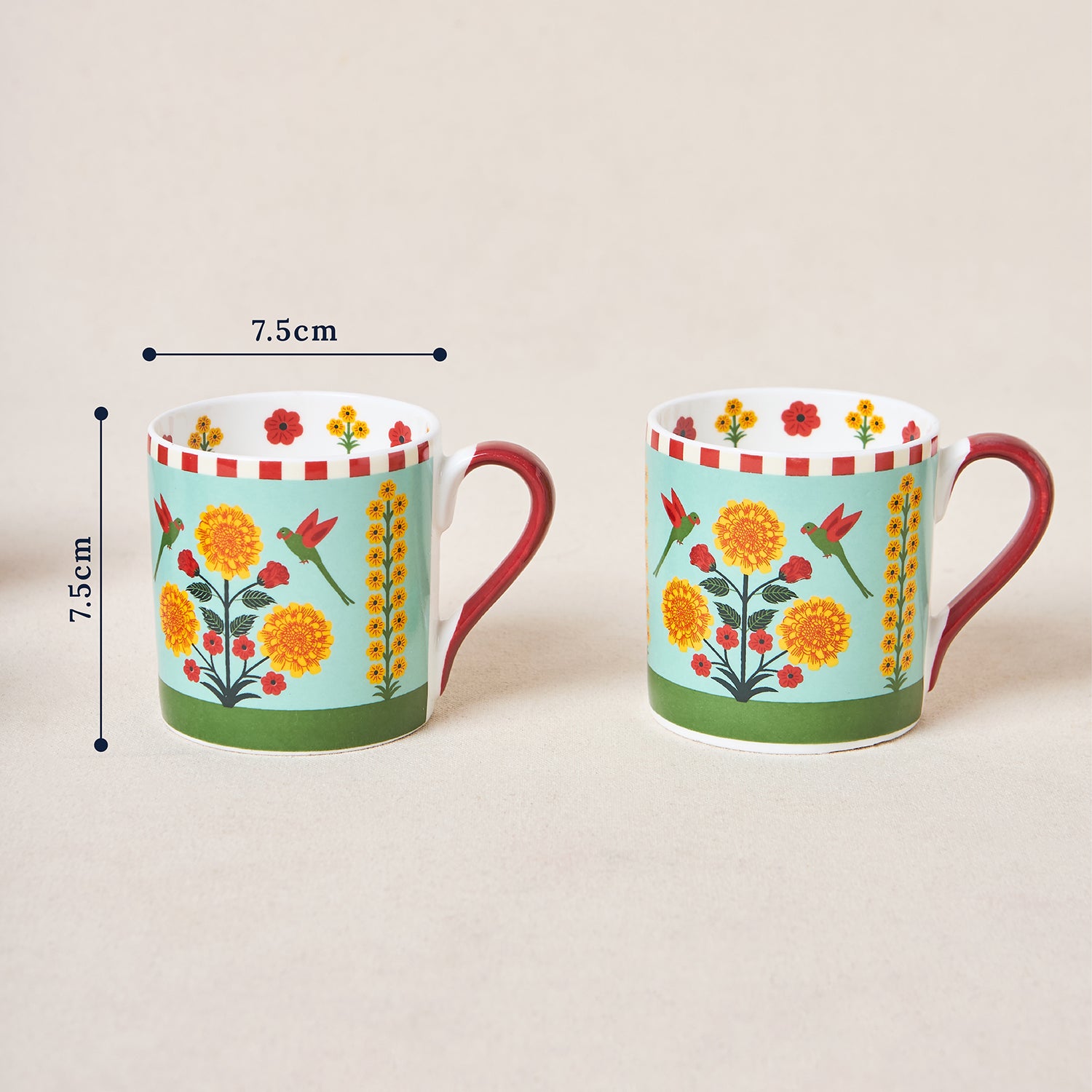 Rani Bagh Mugs Gift Set - Set of 6, 220 ml | Palace Memoirs