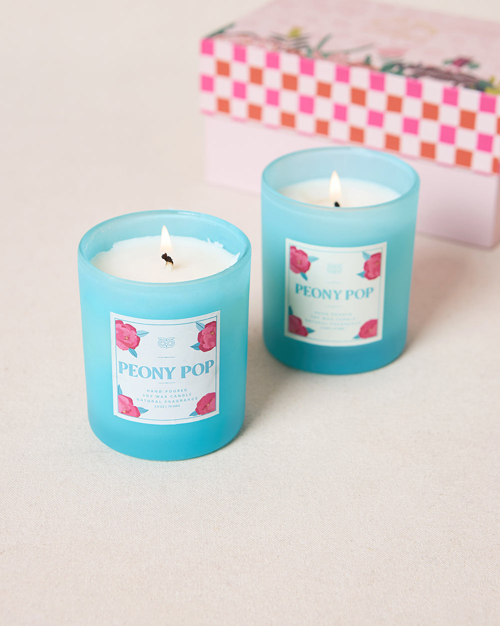 Peony Pop Candles Gift Set of 2 | Palace Memoirs