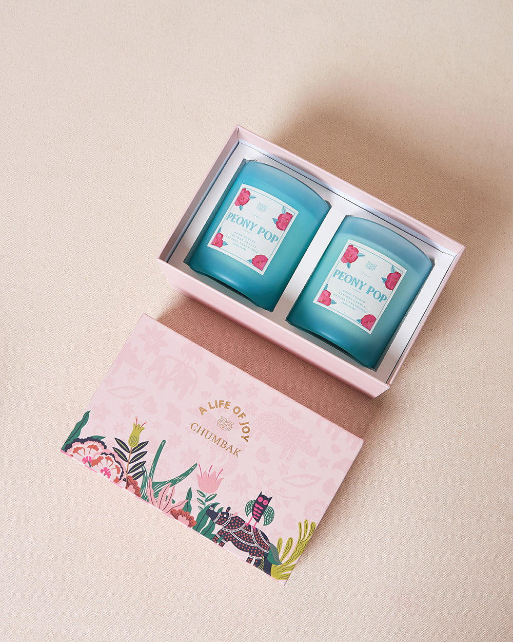 Peony Pop Candles Gift Set of 2 | Palace Memoirs