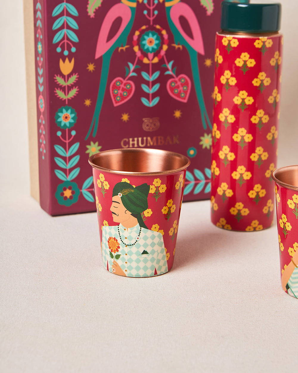 Rajmahal Copper Drinkware Gift Set - Set of 3 | Palace Memoirs