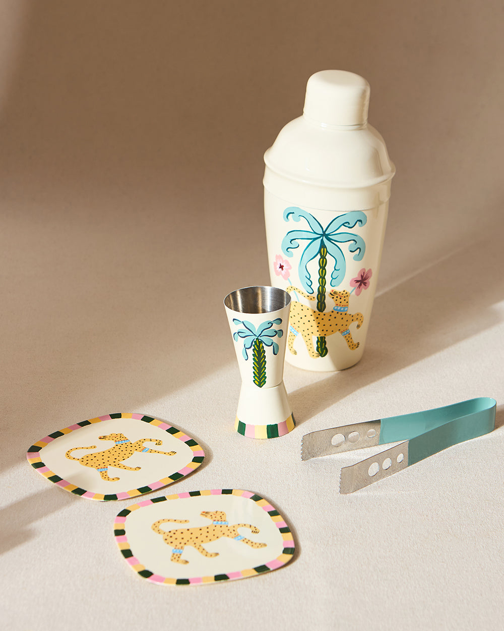 Safari Sundown Bar Gift Set of 4, Hand-painted | Lost in Paradise