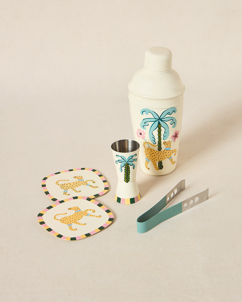 Safari Sundown Bar Gift Set of 4, Hand-painted | Lost in Paradise