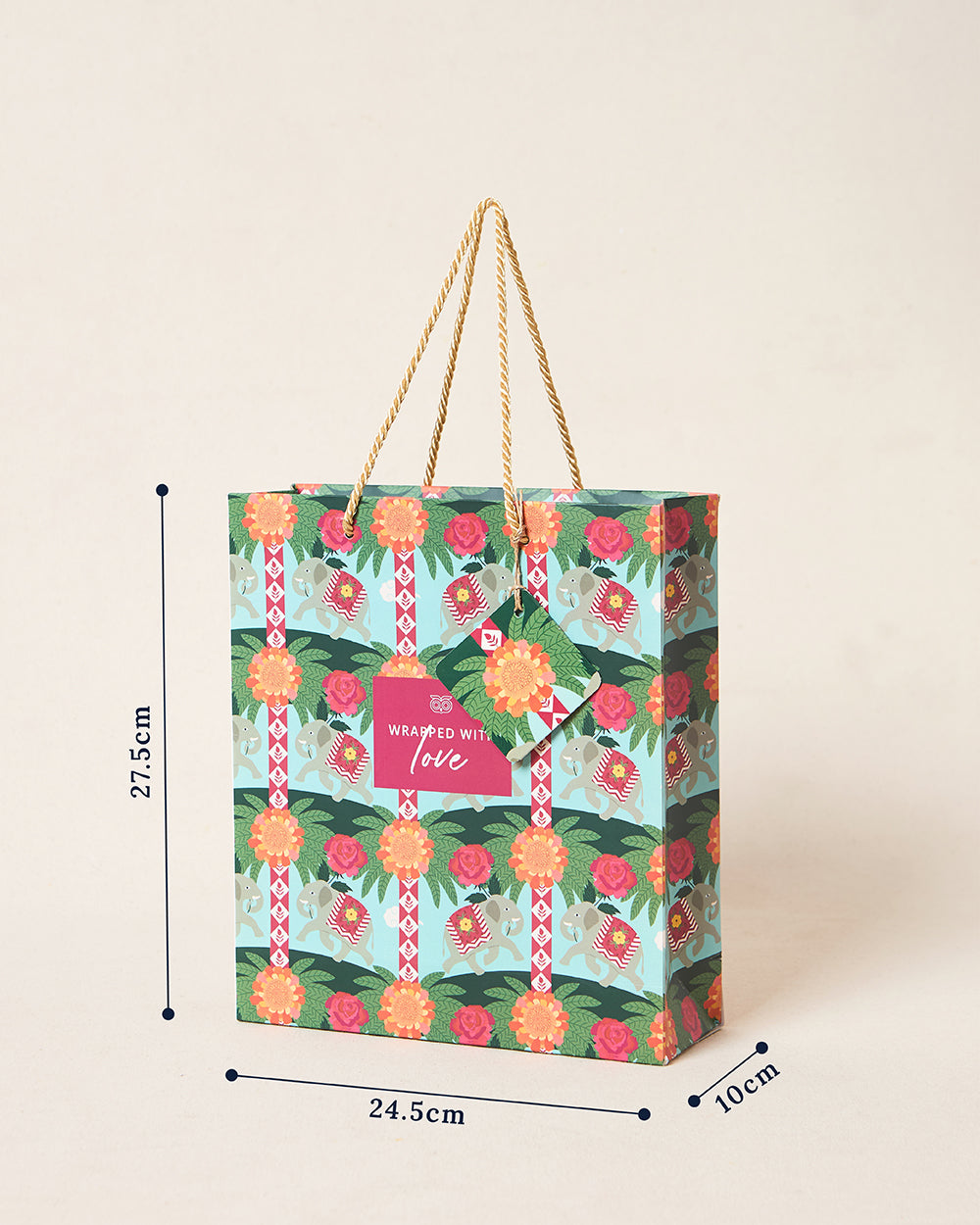 Rani Bagh Gift Bag With Tag, Vertical | Palace Memoirs