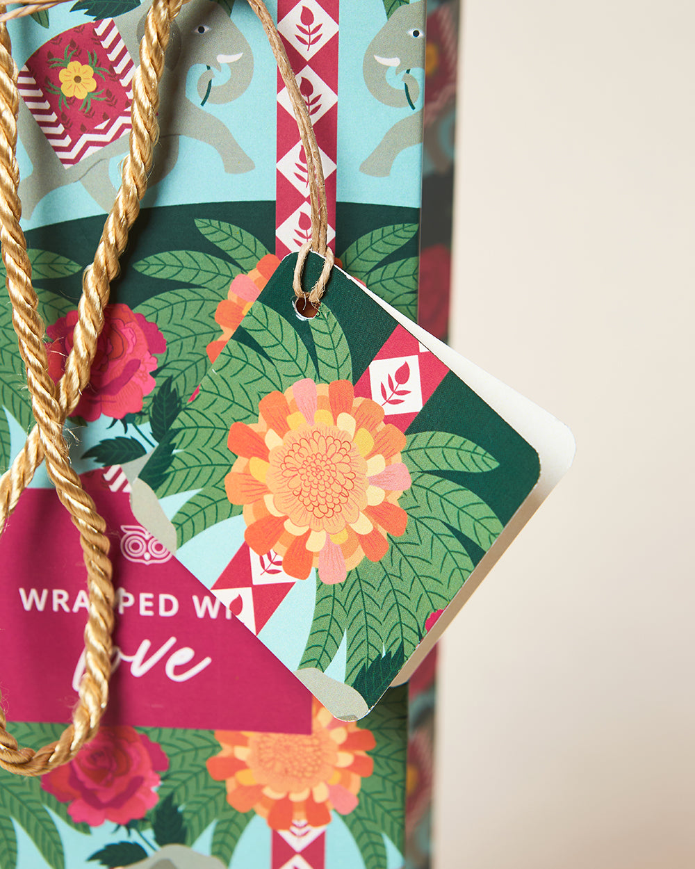 Rani Bagh Bottle Gift Bag With Tag | Palace Memoirs