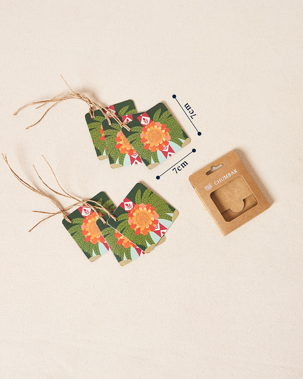 Rani Bagh Gift Tags, Set of 6 | Palace Memoirs