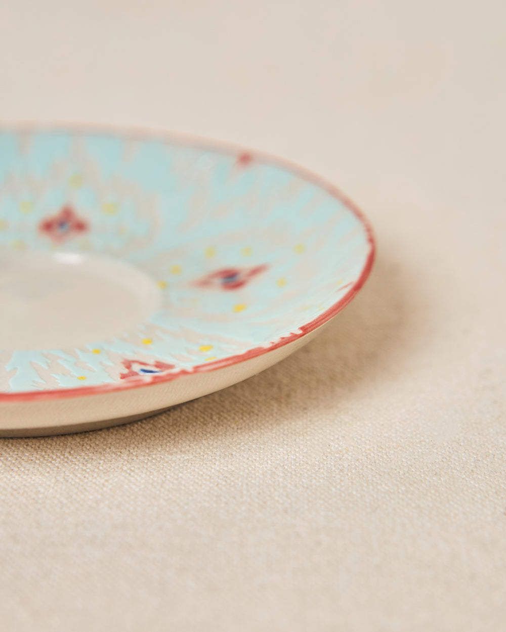 Ikat Fusion Cup & Saucer Set - Teal, 100ml