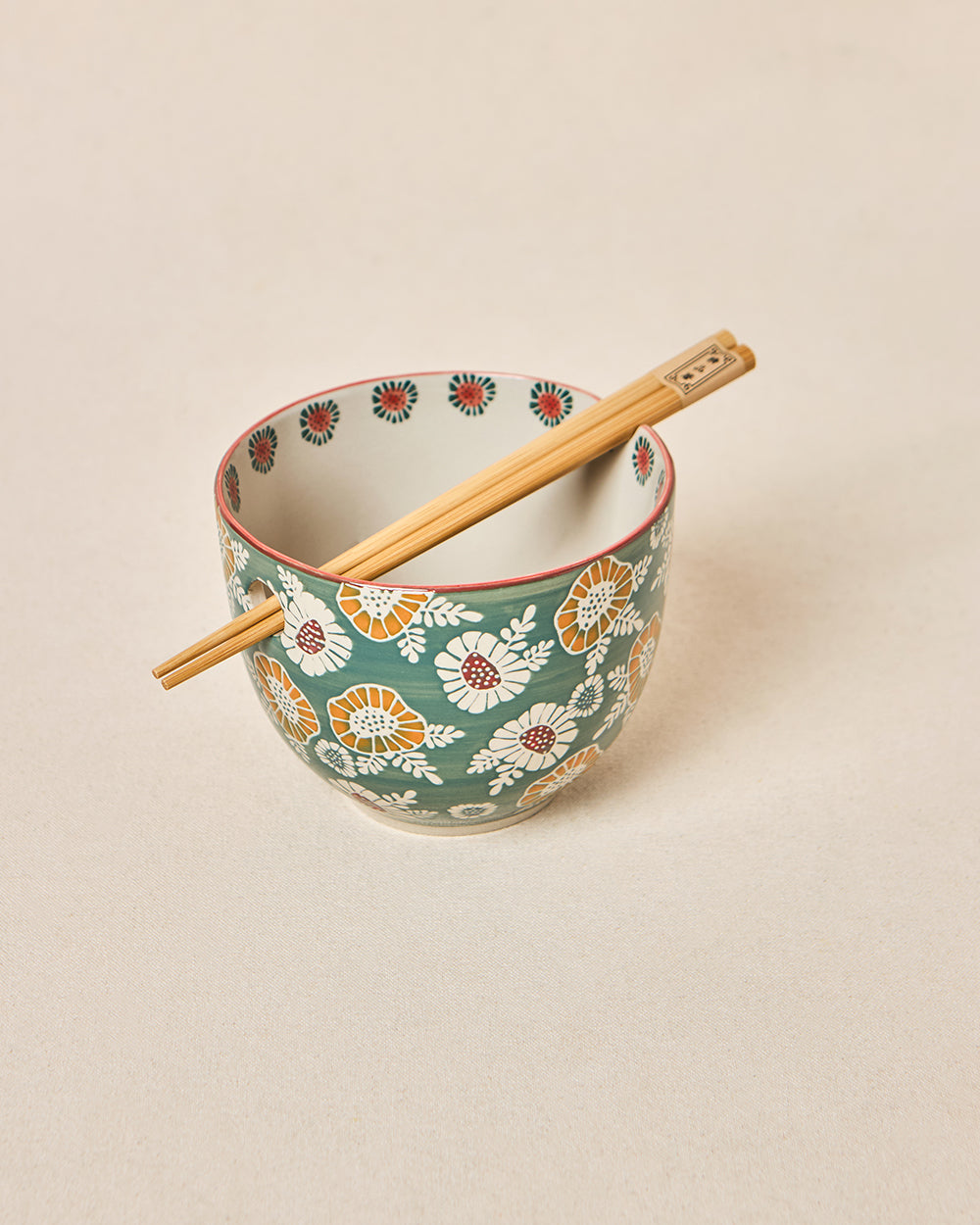 Wildflower Ramen Bowl with Chopsticks, 450ml | Lost in Paradise