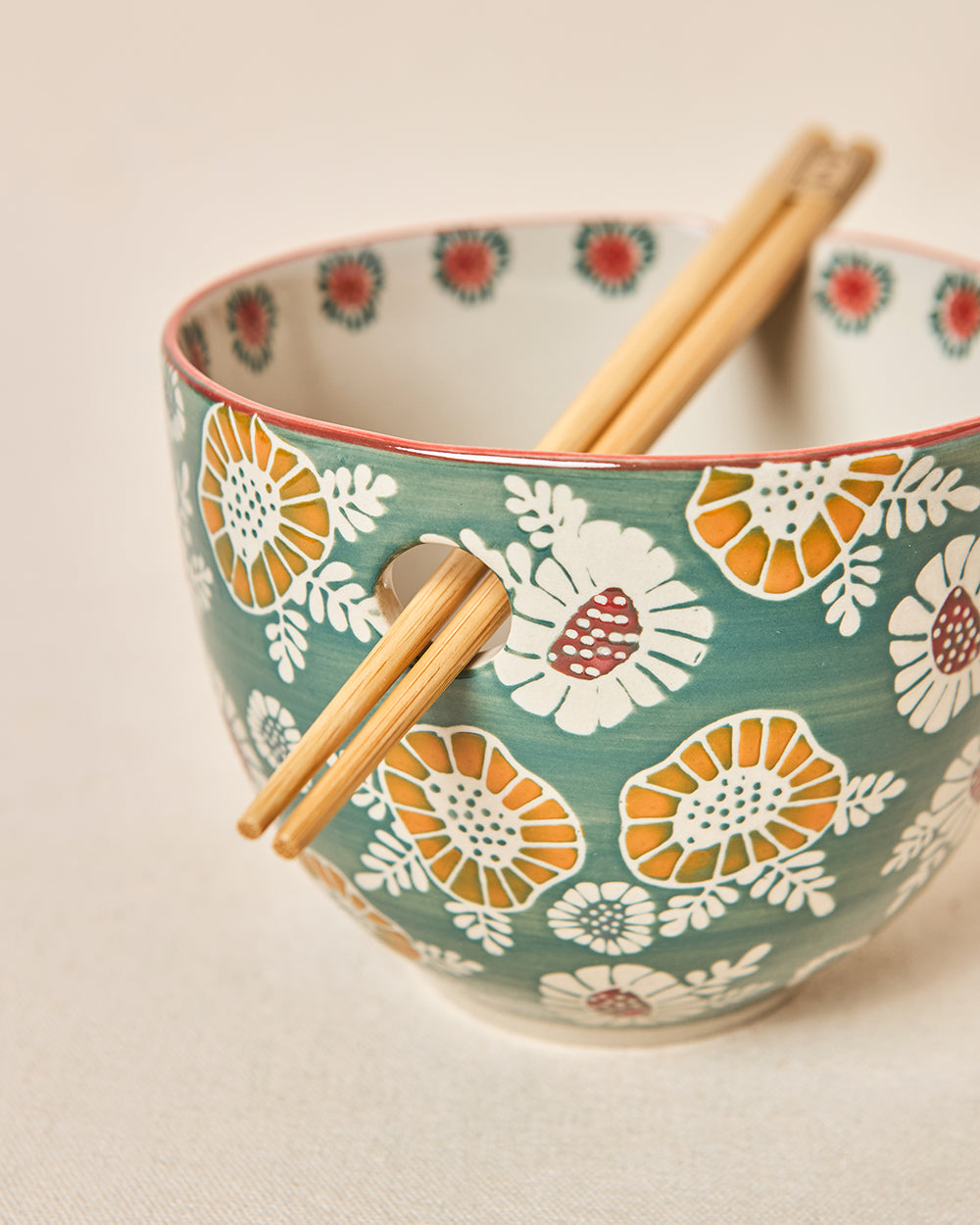 Wildflower Ramen Bowl with Chopsticks, 450ml | Lost in Paradise