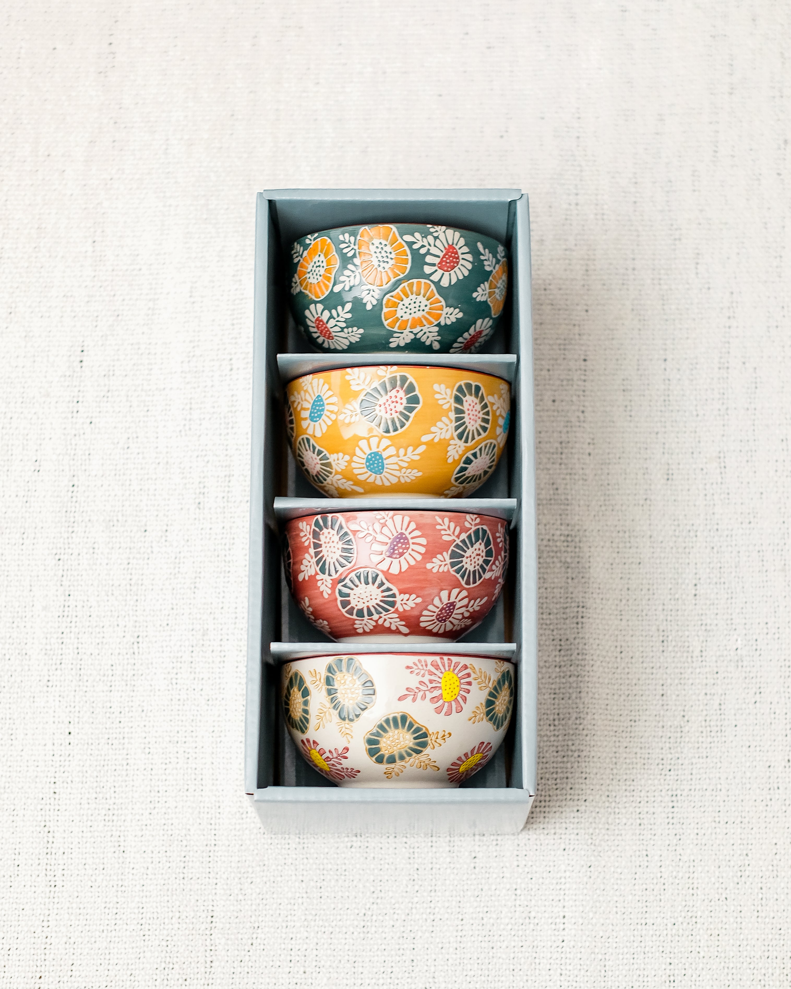 Wildflower Bowls Gift Set of 4, 220ml | Lost in Paradise