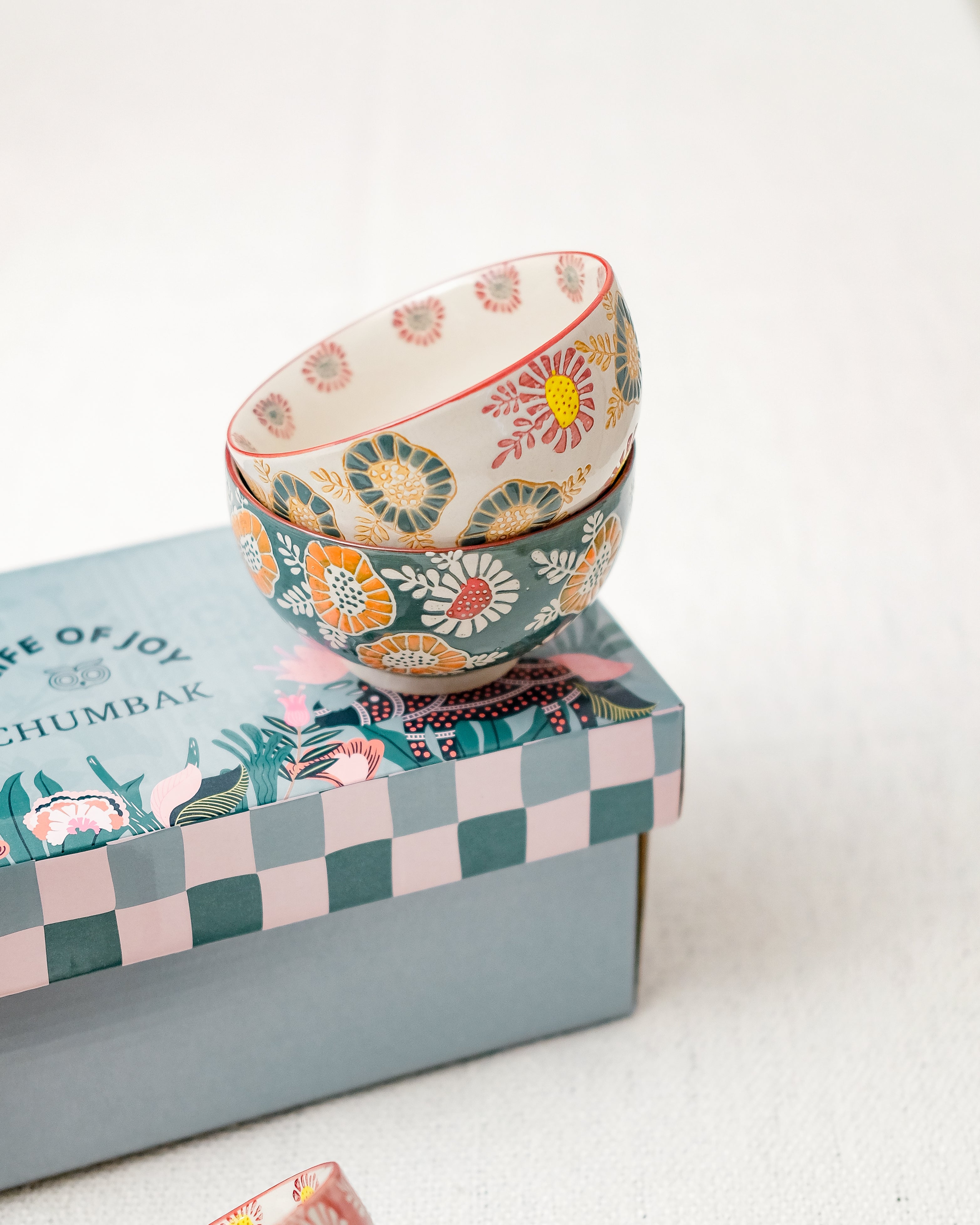 Wildflower Bowls Gift Set of 4, 220ml | Lost in Paradise