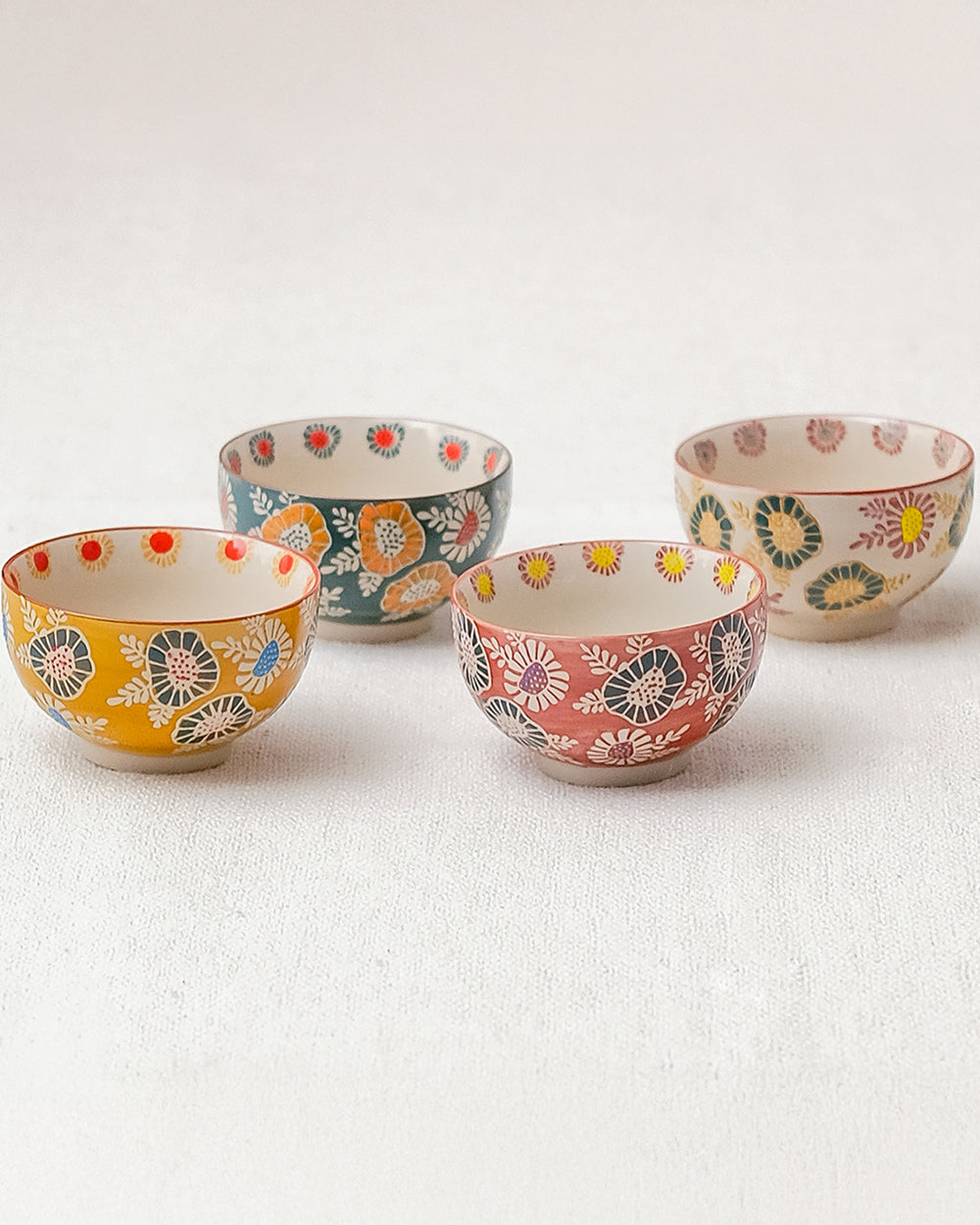 Wildflower Bowls Gift Set of 4, 220ml | Lost in Paradise