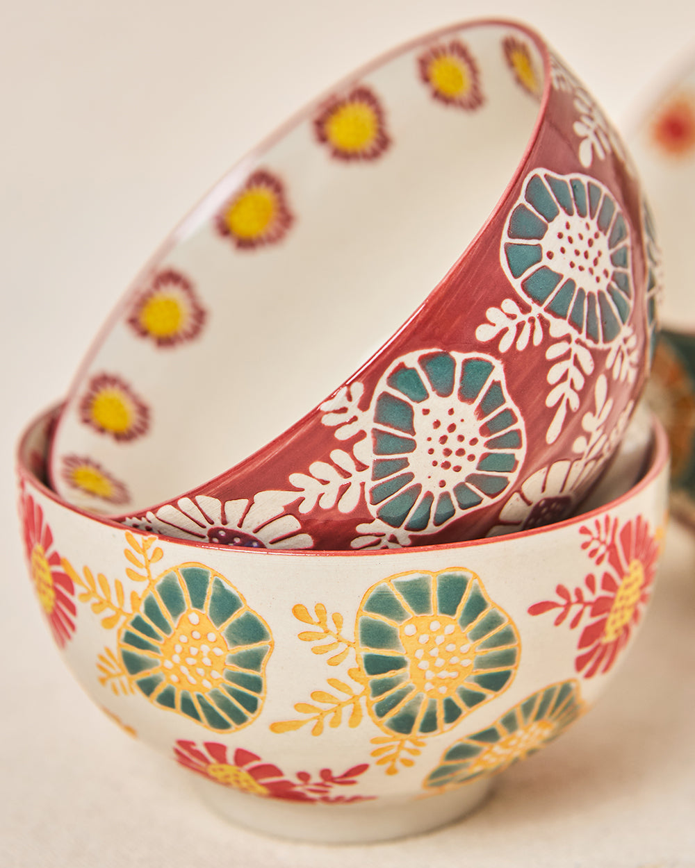 Wildflower Bowls Gift Set of 4, 220ml | Lost in Paradise