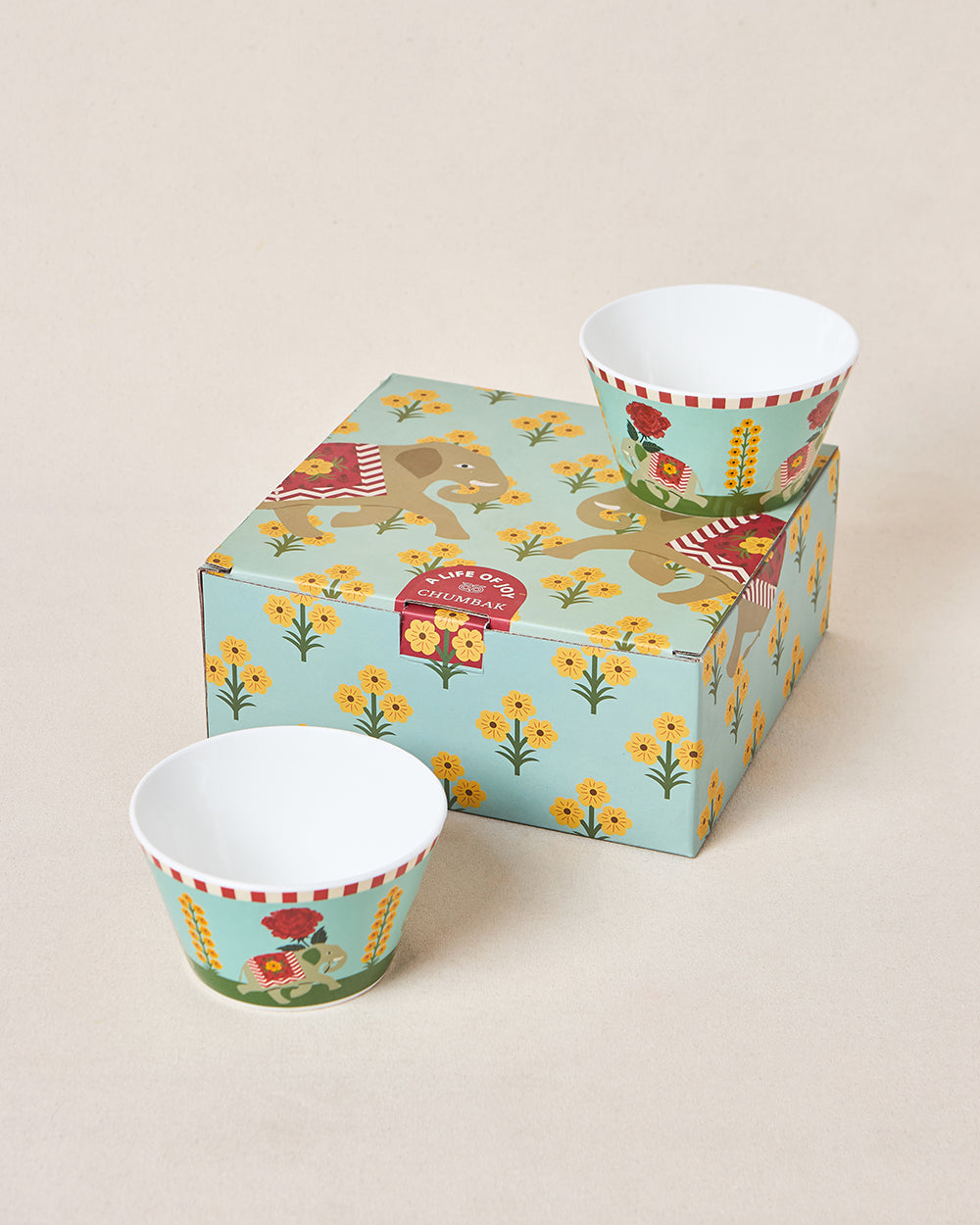 Royal Tusker Serving Bowl Gift Set - Set of 2, 520ml | Palace Memoirs