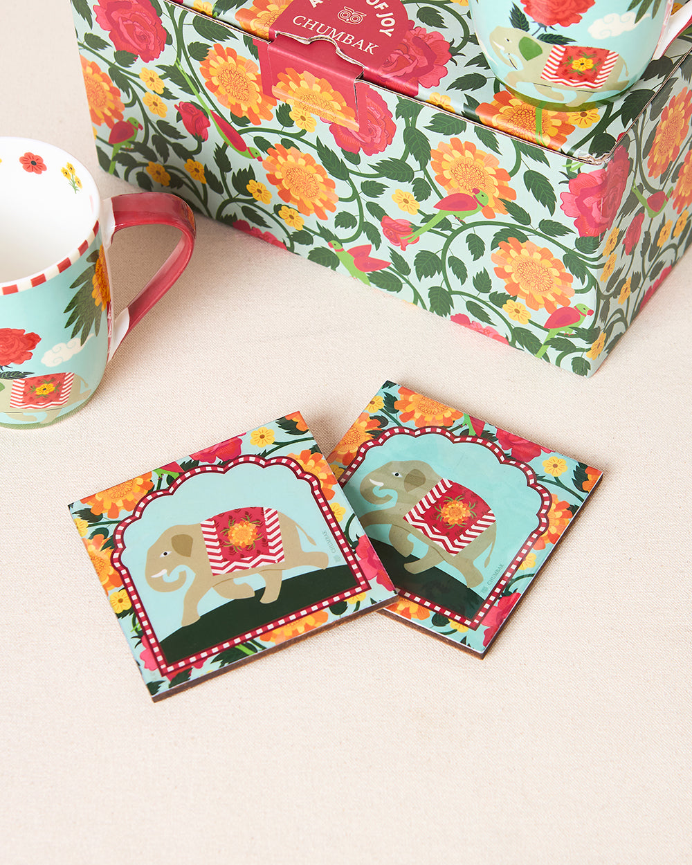 Royal Tusker Tea-Time Gift Set - Set of 4 | Palace Memoirs