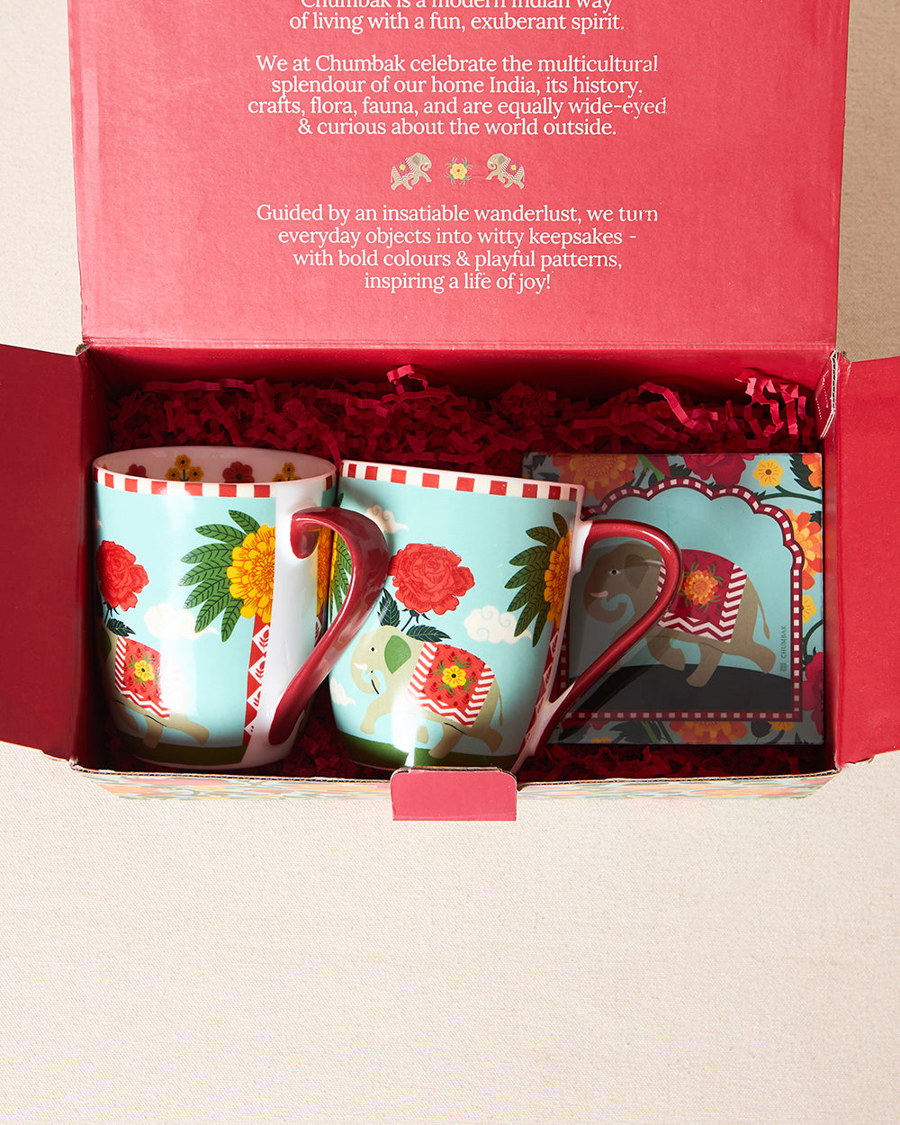 Royal Tusker Tea-Time Gift Set - Set of 4 | Palace Memoirs