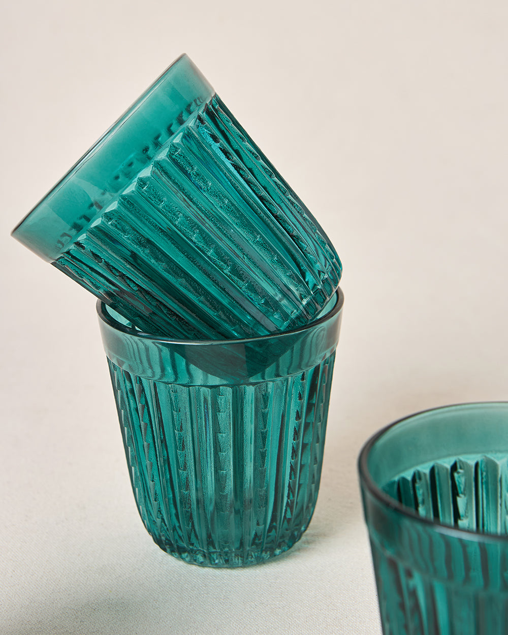 Cove Glass Tumblers Gift Set - Set of 6, 250ml| Summer Serenade