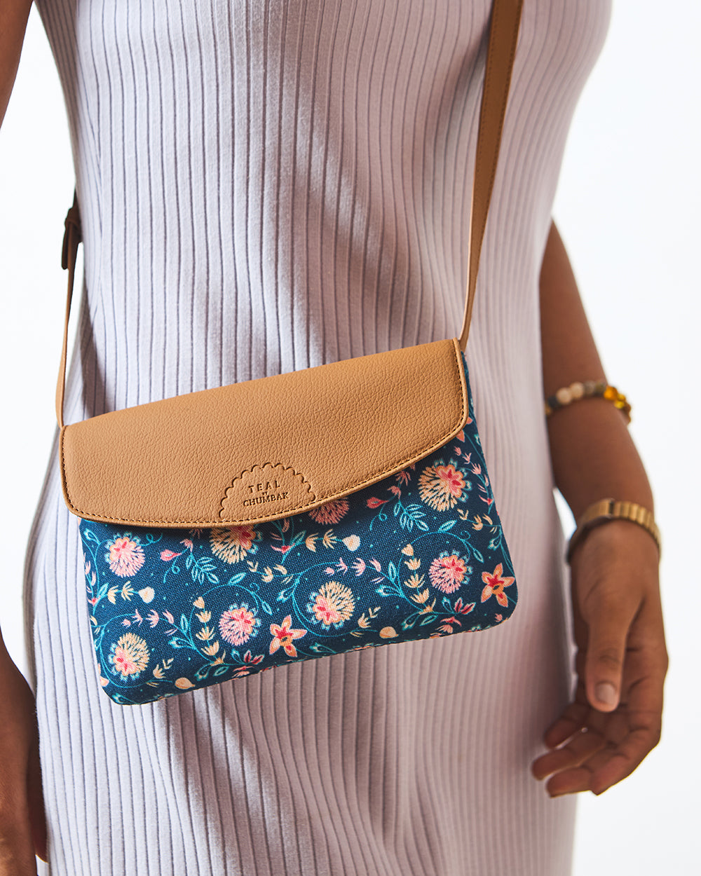 Teal By Chumbak Flap Sling Bag
