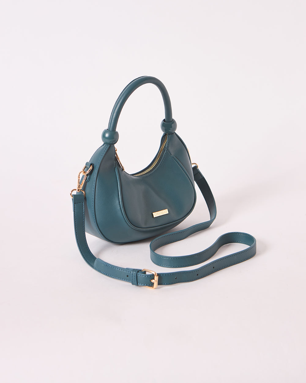 The Venice Crescent Handbag, Deep Teal | Lost In Paradise