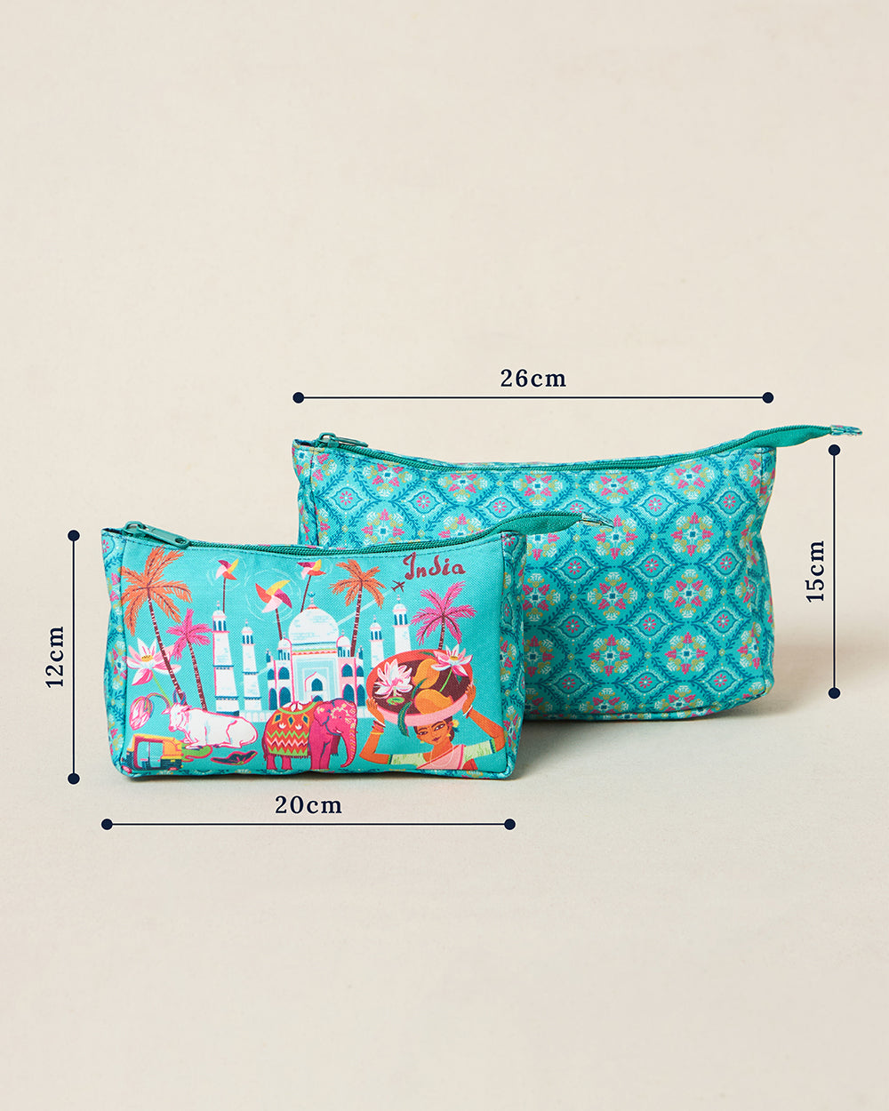 Safar Vanity Pouch Set of 2 | India Diaries