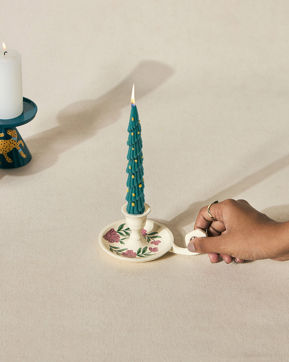 Holiday Glow Taper Candles | Set of 2