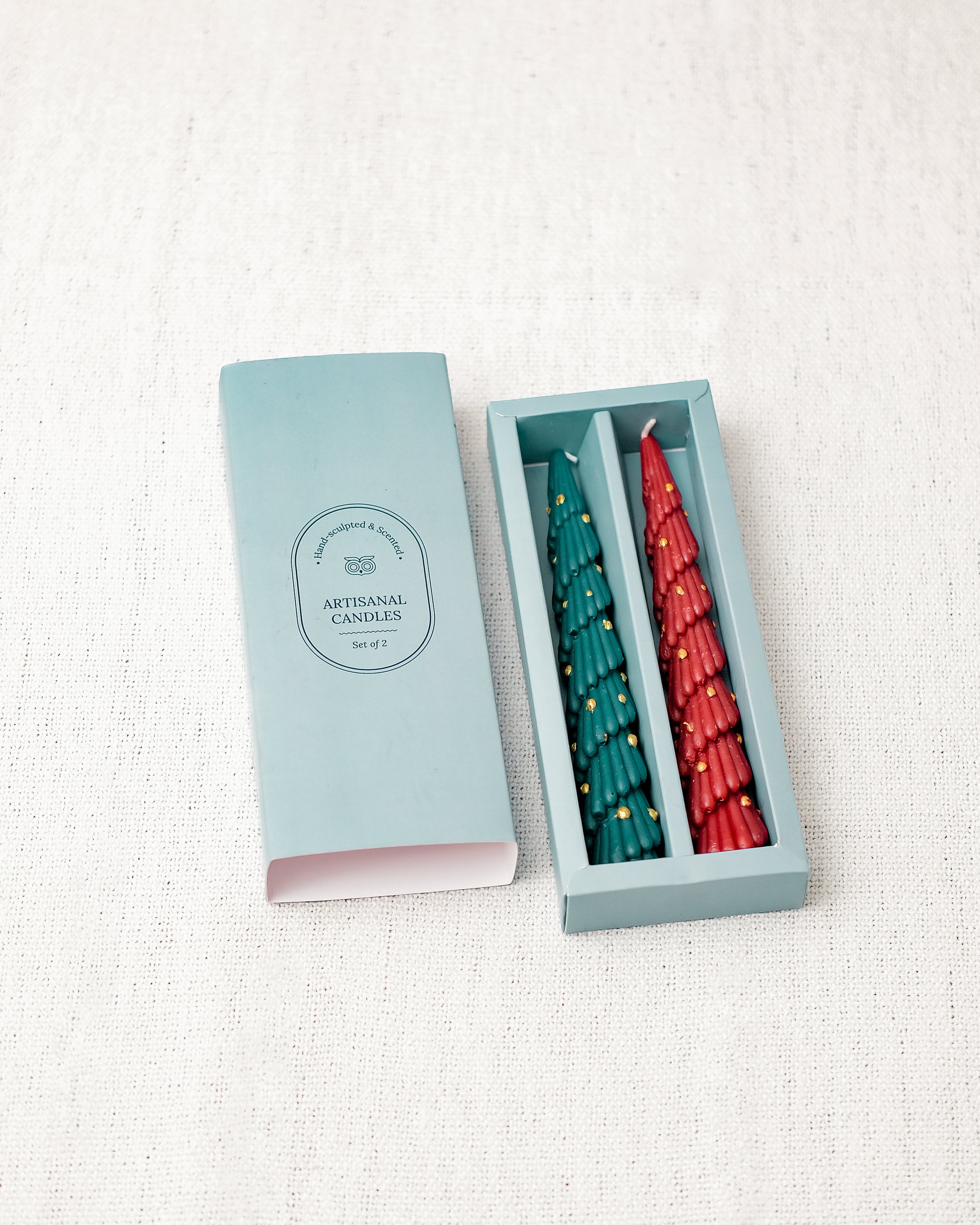 Holiday Glow Taper Candles | Set of 2