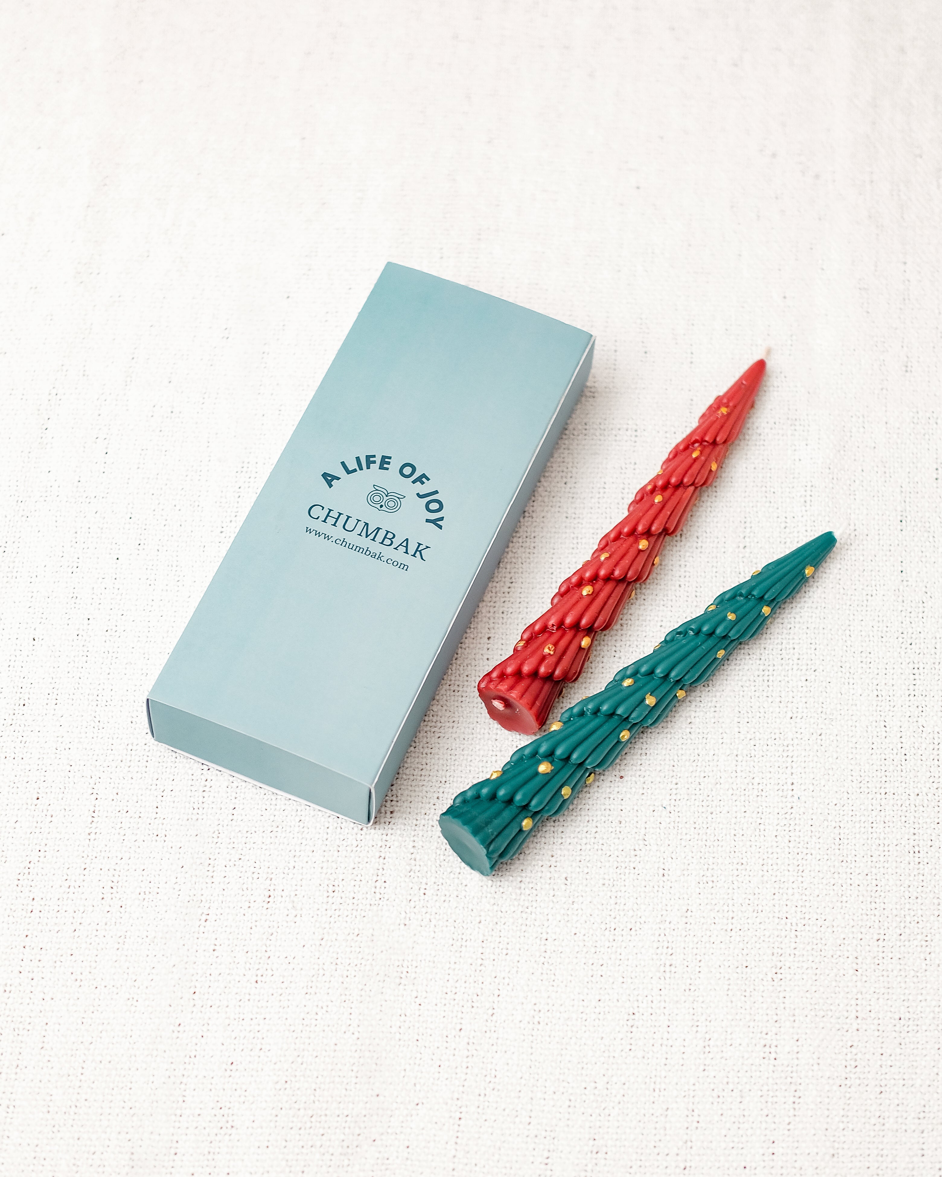 Holiday Glow Taper Candles | Set of 2