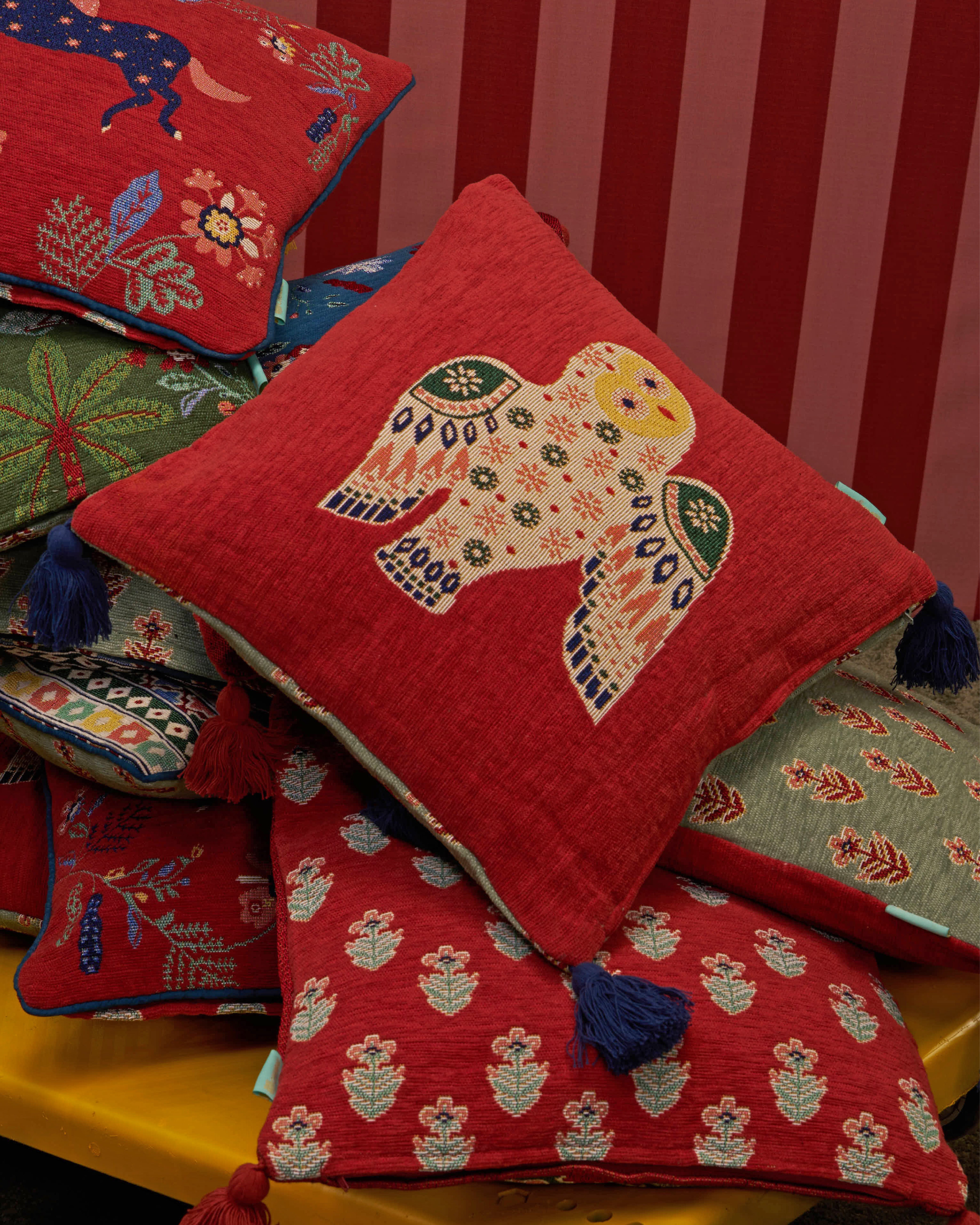 The  Wise Owl jacquard Cushion Cover | Forest Folklore
