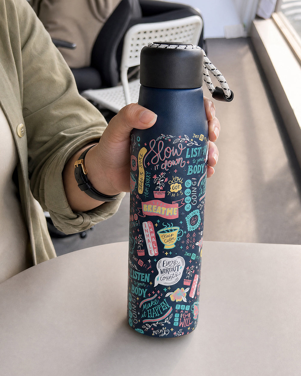 Things Indians Say Insulated Steel Sipper - 600 ml  | Forest Folklore