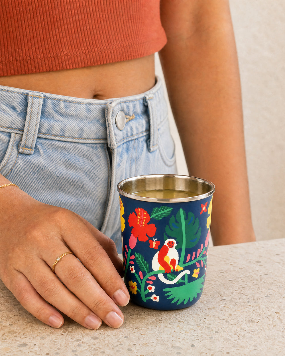 Quiet Jungle Small Tumbler - Blue