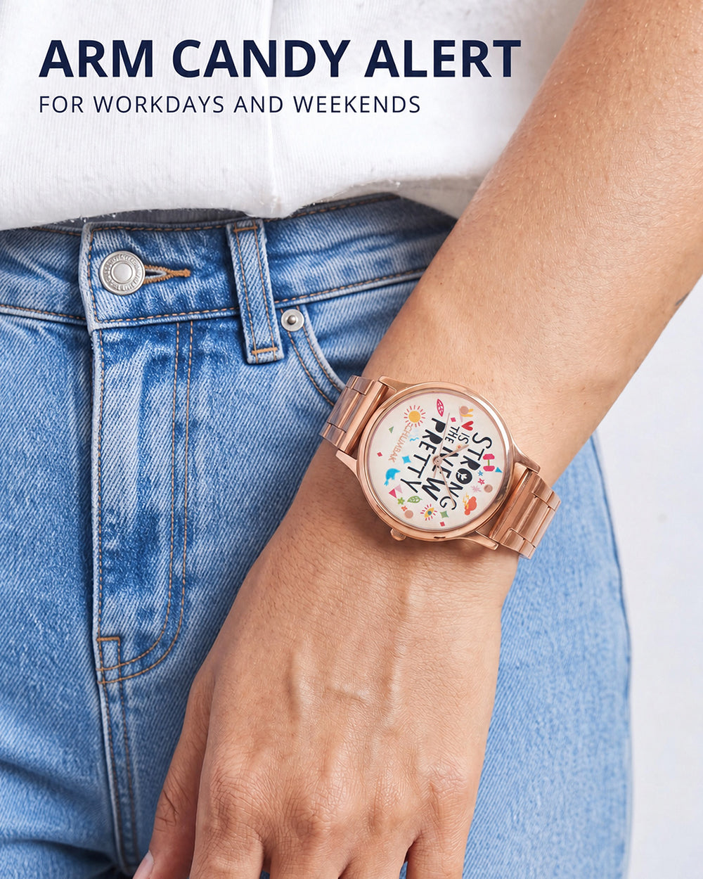 TEAL by Chumbak Strong is the new pretty Watch,Metal link Strap