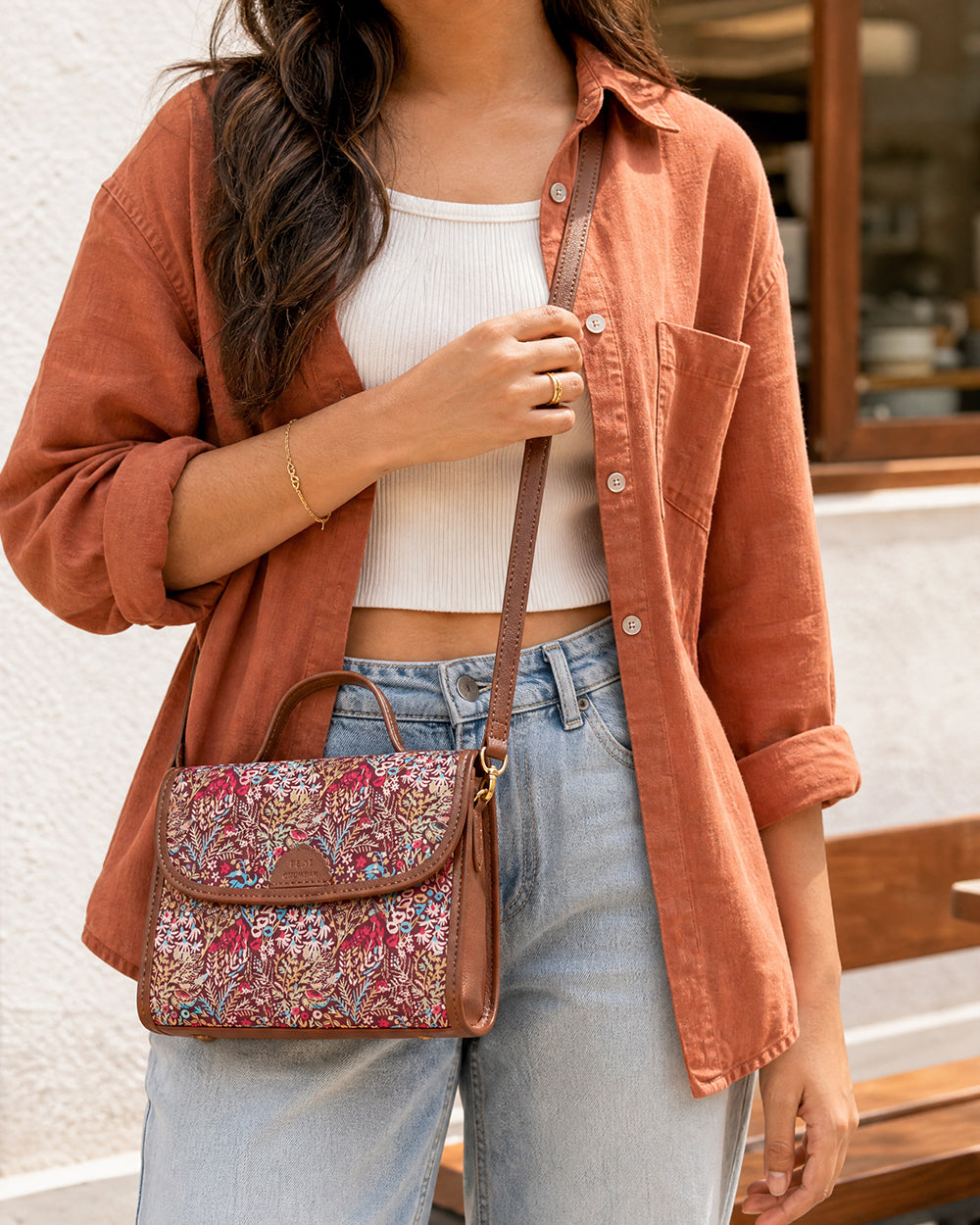Teal by Chumbak Rainforest Crossbody Bag