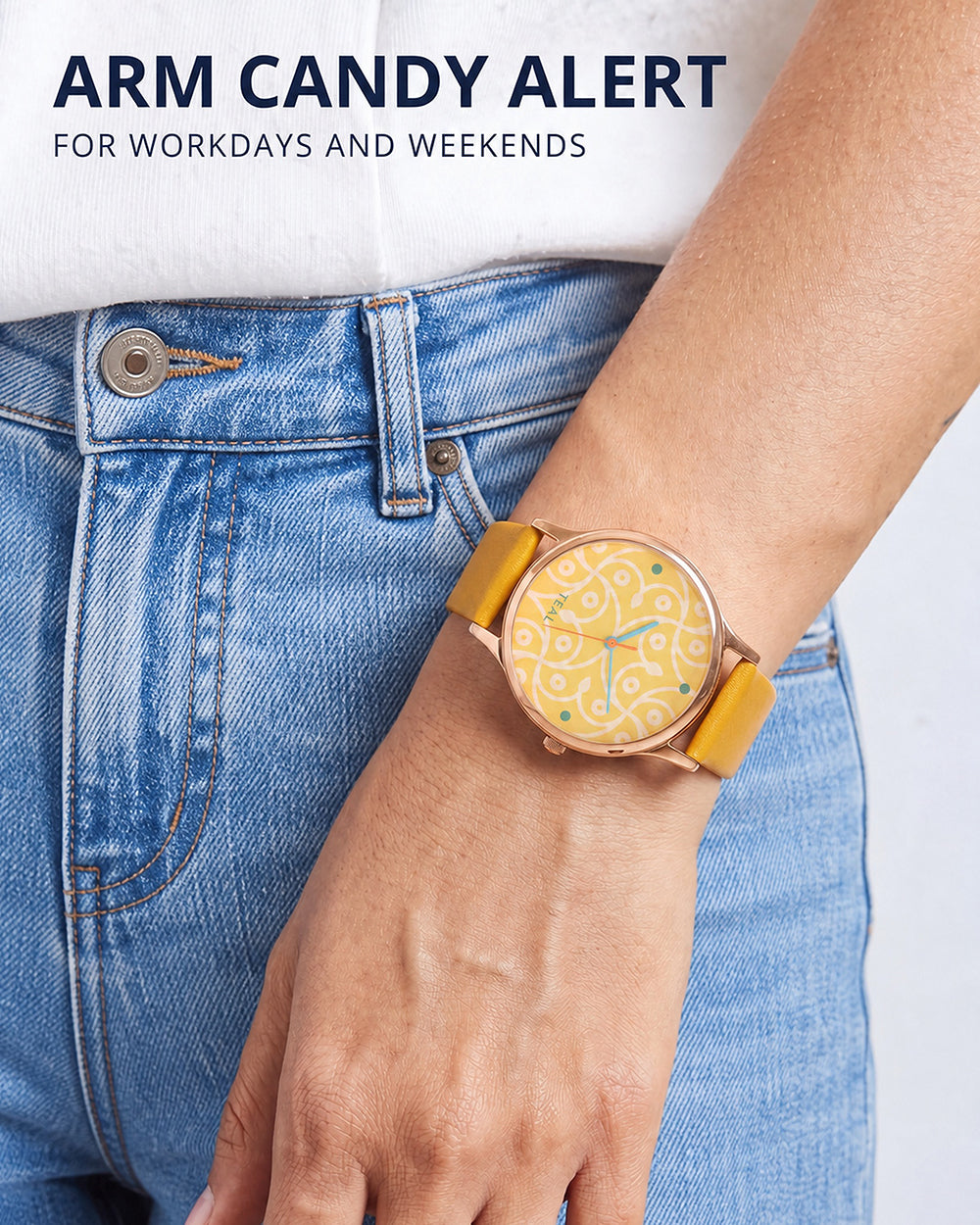 TEAL by Chumbak Pixel Blossom Wrist Watch