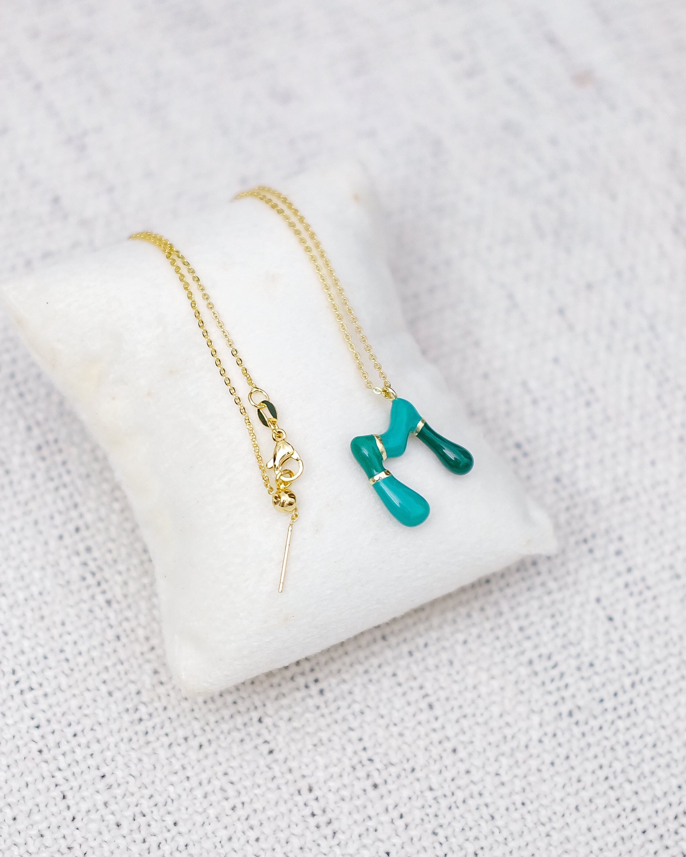 Alphabet Charm + Chain - M