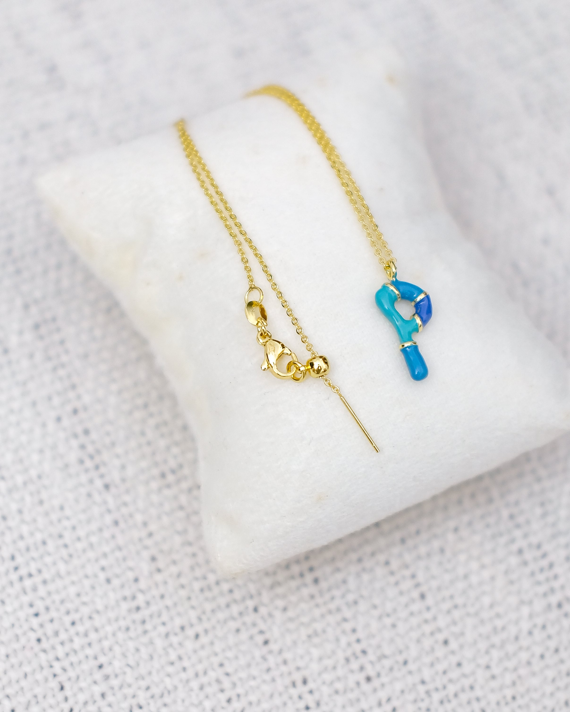 Alphabet Charm + Chain - P