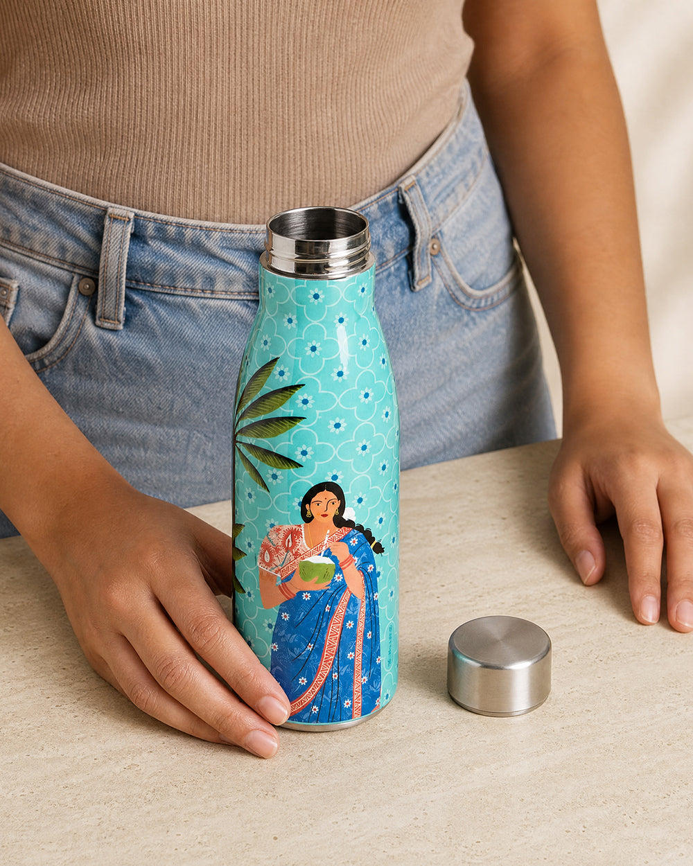Lady Chettiar Steel sipper
