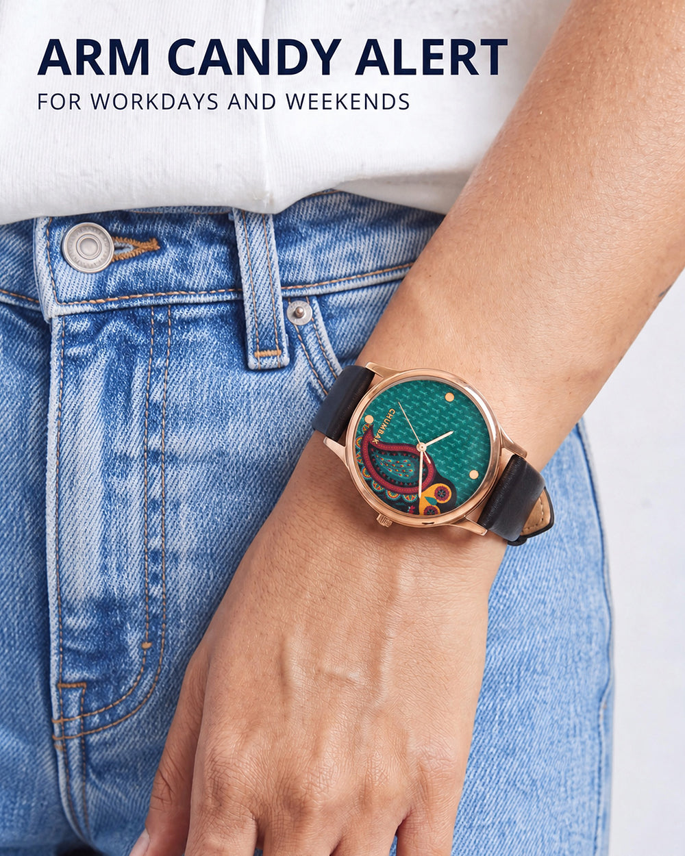 TEAL by Chumbak Folksy Owl Wrist Watch