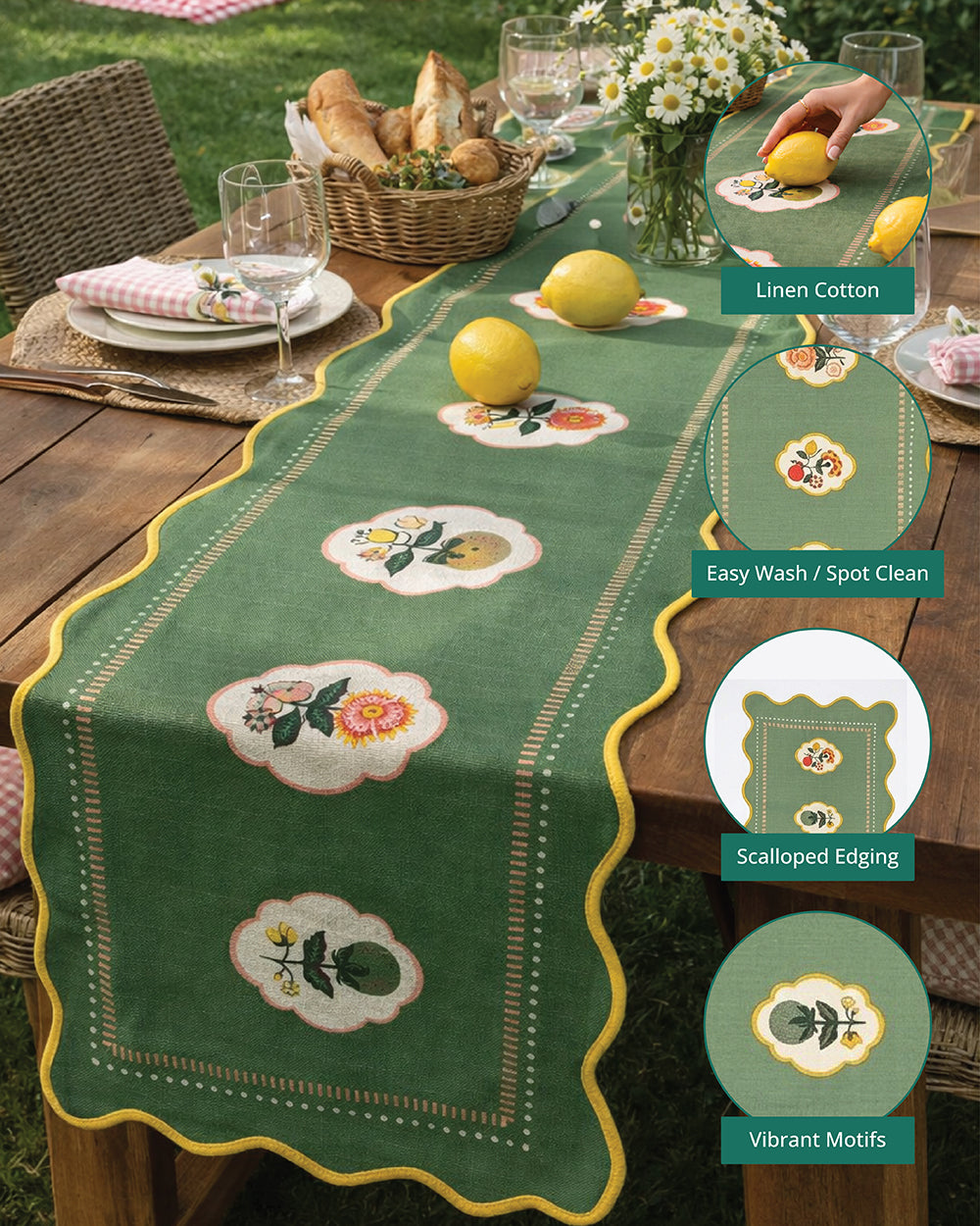 Limonata Table Runner| Citrus Zest