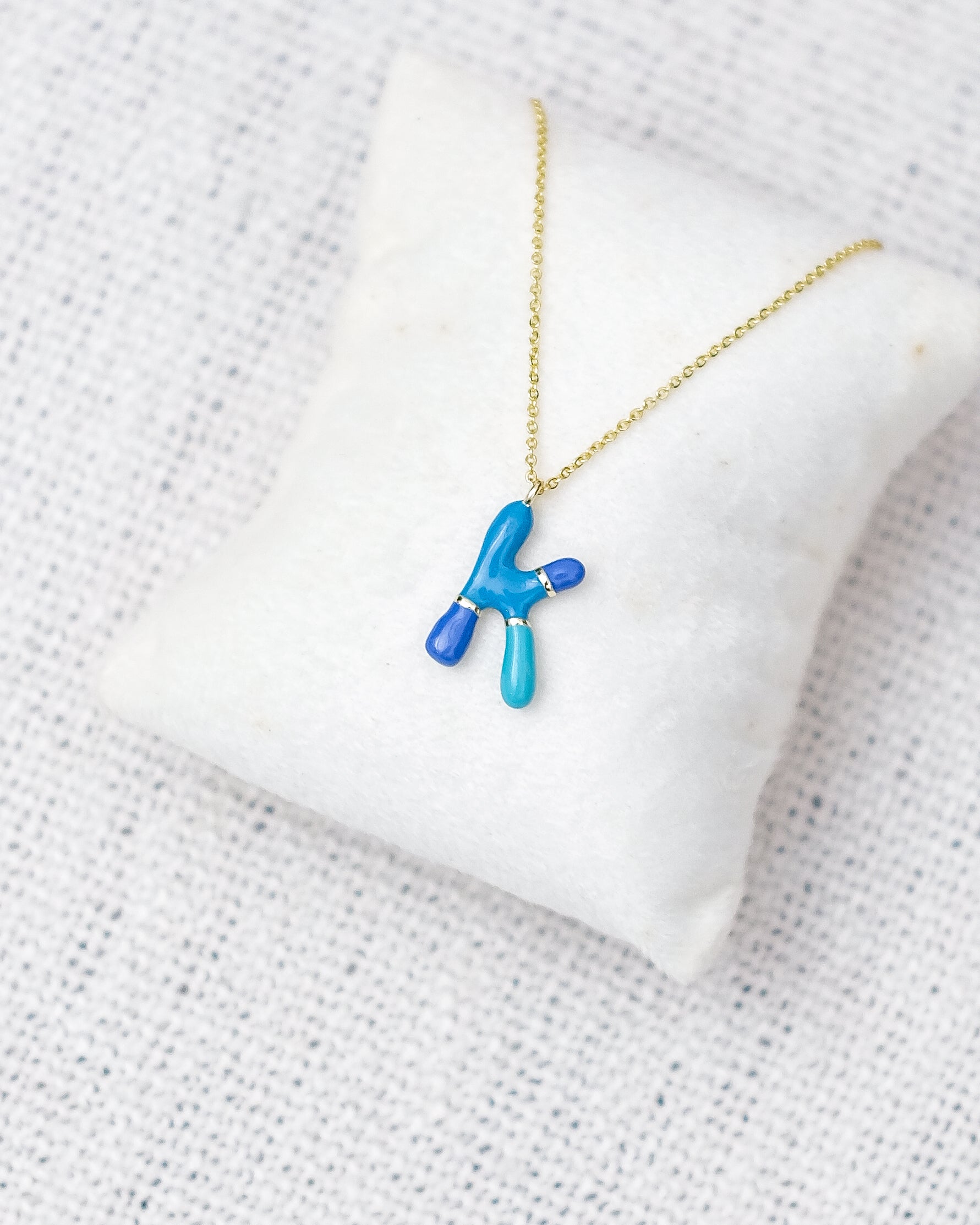 Alphabet Charm + Chain - K