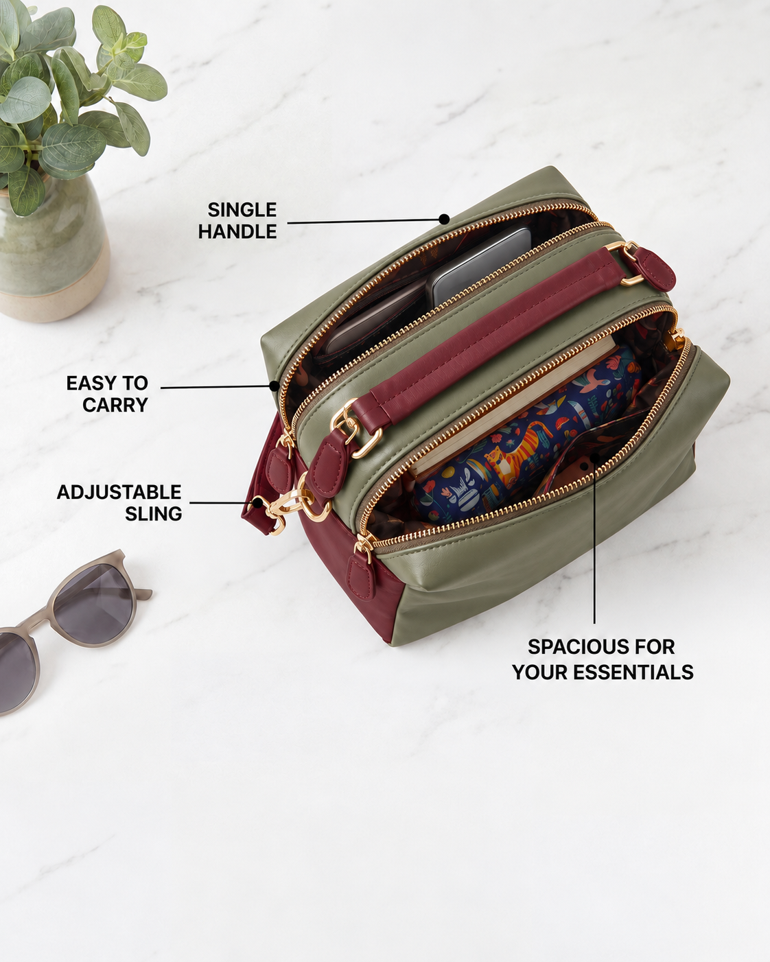 Chamba Double Sling bag | Forest Folklore