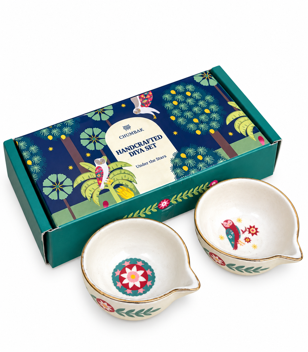 Starry Diwali Diyas Set of 2