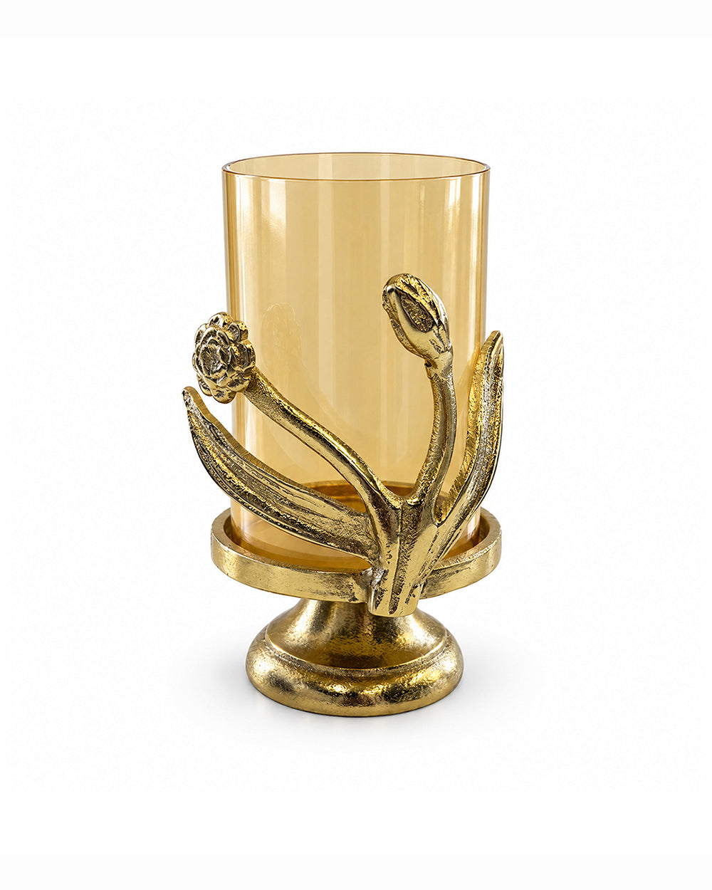 Genda Glow Brass Candle Holder - Small | Haveli Socials