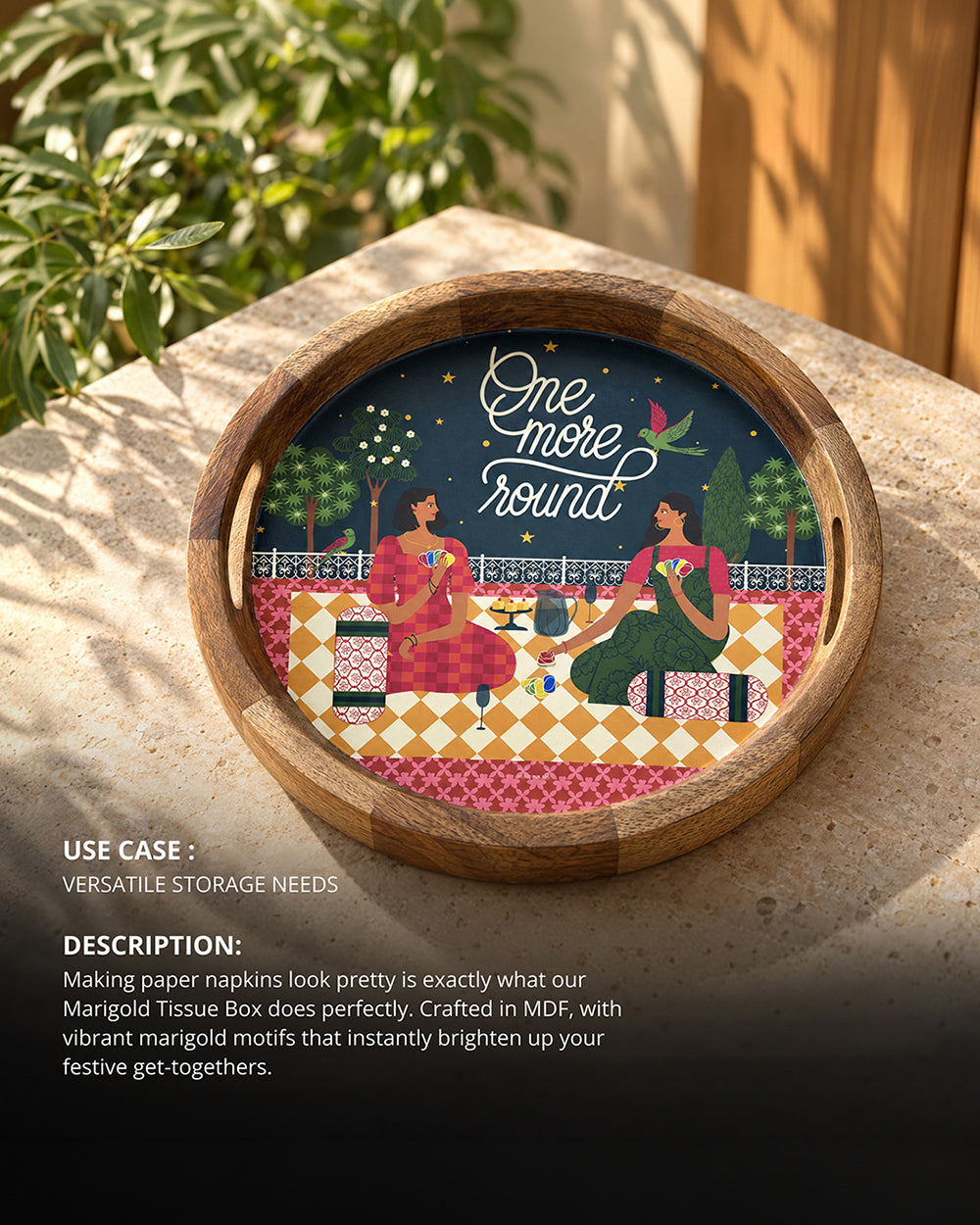 Golden Shaam Serving Tray | Haveli Socials