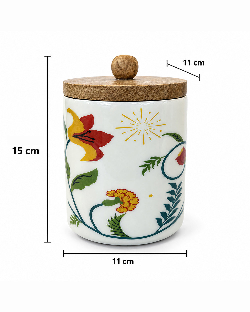 Guldasta Wooden  Jar | Haveli Socials