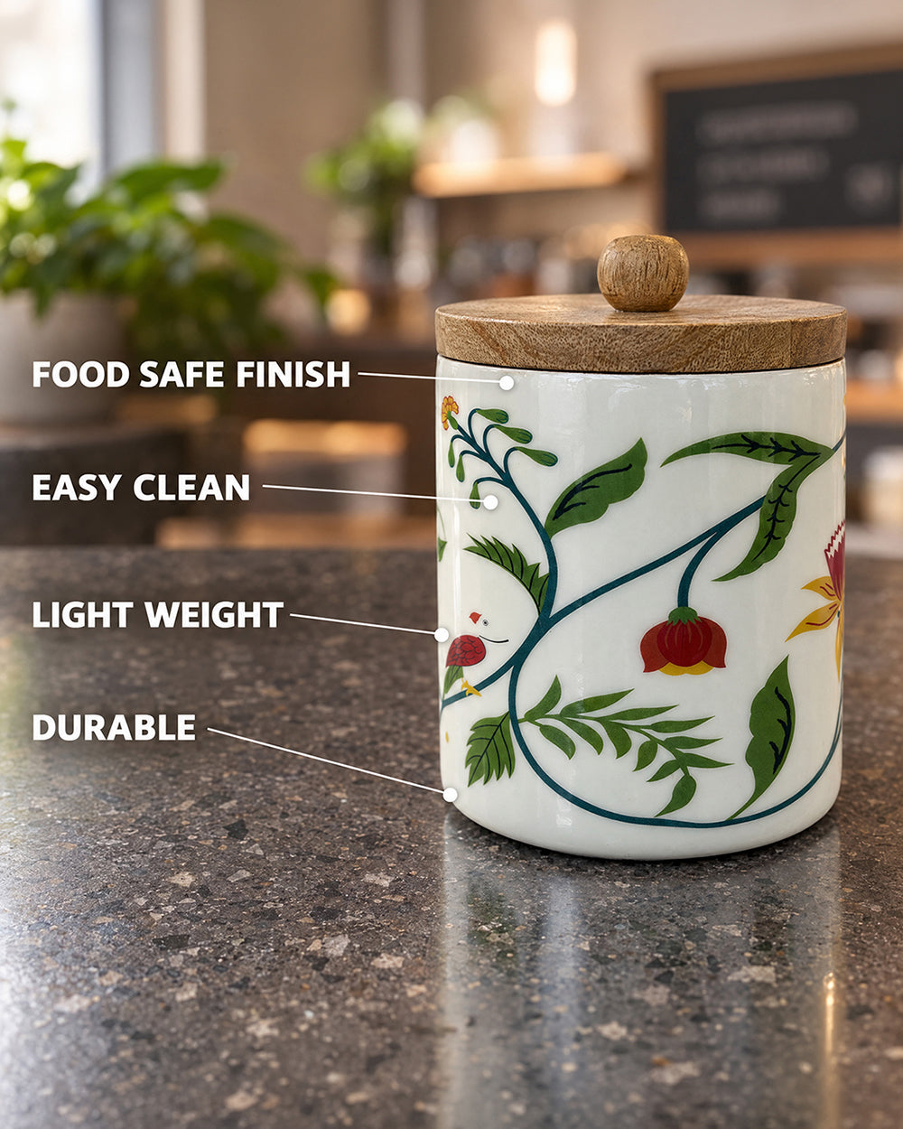 Guldasta Wooden  Jar | Haveli Socials