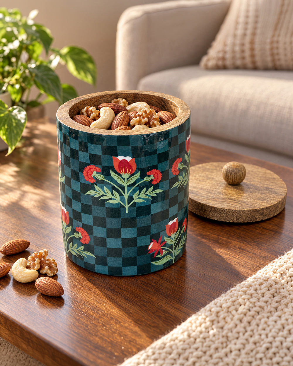 Patio Wooden  Jar | Haveli Socials